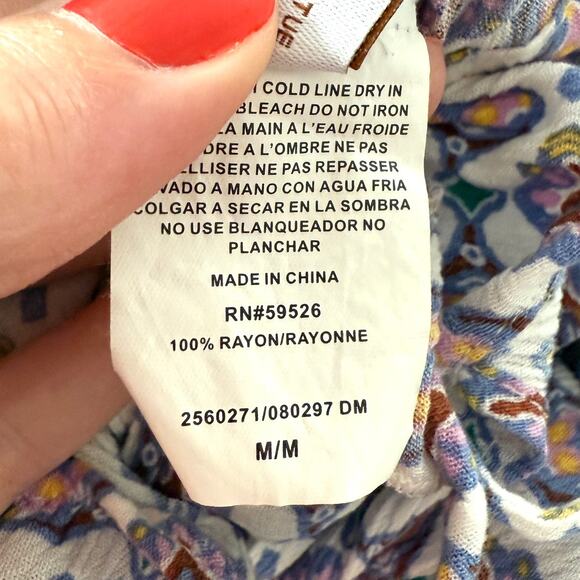 BECCA Marrakesh Ruffled Swim Cover Up Midi Dress In Cream Purple - Picture 15 of 15